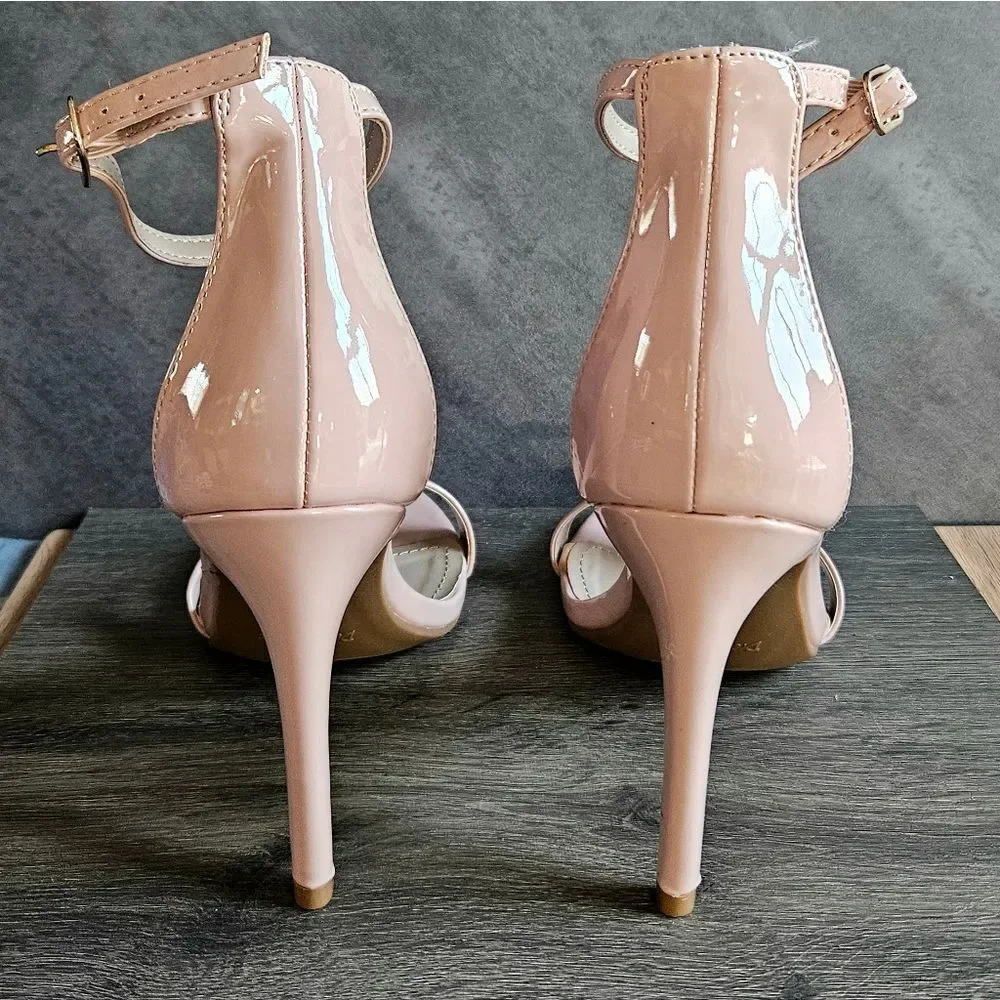 Dream Pairs KARRIE ankle strap Stiletto high heels size 8.5 PINK - Picture 2 of 16